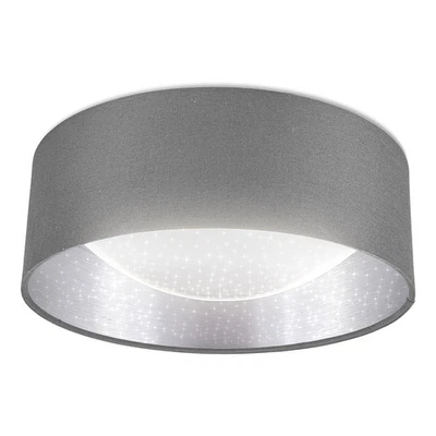 LED Deckenleuchte Stoff Grau Silber Ø32cm 12W 1200lm 4000K Sternenhimmeleffekt - Bild 1 von 4