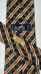 Cravatta Hermès Paris 100% Seta - Imagen 1 de 8