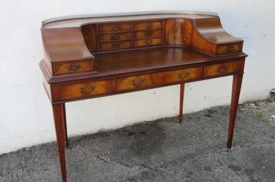 1940s Grosfeld House Leather Top Writing Office Desk 5604 - Image 1 of 4