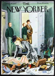 The New Yorker 1945 Vintage Magazine Cover Multi-Color Print by Alajalov - Picture 1 of 3