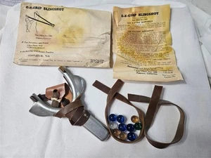 Uncommon Vintage E-Z-Grip Aluminum Frame Slingshot, Right Hand, Original Package - Picture 1 of 12