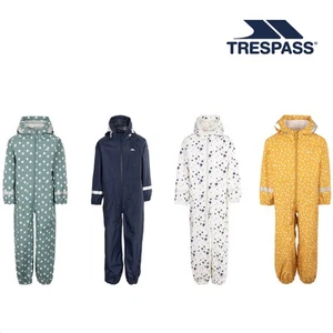 Trespass Boys Girls Childrens Rain Suit Waterproof All Over Print - Showery - Picture 1 of 7