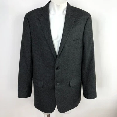 Chaqueta Abrigo Deportivo Greg Norman Para Hombre 42 L Gris 100% Mezcla Lana Parche en el Codo Botón Foto 1 de 4