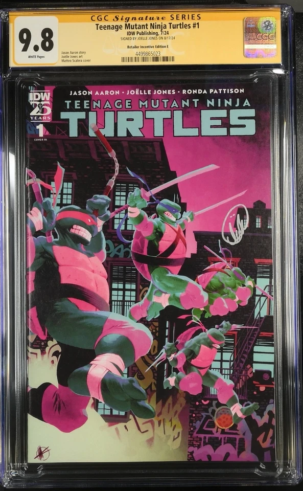 Teenage Mutant Ninja Turtles #1 CGC SS 9.8 Signed by Joelle Jones - Image 1 of 1