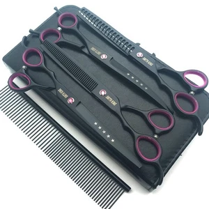 Professional Dog Grooming Shears Set Dogs Straight & thinning & Curved scisso... - Picture 1 of 6