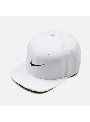 Nike Pro Structured Round Bill Cap Adult S/M White Flat Bill Snapback FJ0437 100 - Image 1 of 4