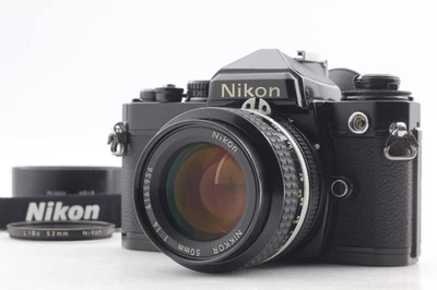 [Como Nuevo] Nikon FE Cuerpo Negro SLR 35mm Cámara Fotográfica Ai 50mm F1.4 Lente de JAPÓN Foto 1 de 4