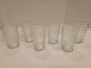 Vintage Anchor Hocking Tumbler Set Lido Milano Clear Juice 3-7/8" Glasses Set - Picture 1 of 5