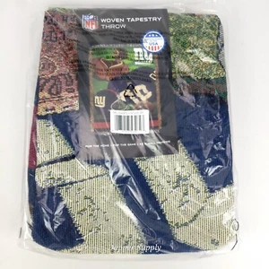 New York Giants Vintage NFL Tapestry Throw Woven Blanket Wall Hanging 48" x 60"  - Picture 1 of 5