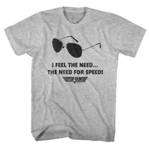 Herren-T-Shirt Top Gun Film Pilotensonnenbrille I Feel The Need for Speed - Bild 1 von 5