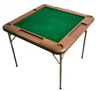 Folding Mahjong Table Compact Portable Brown NEW Game from Japan w/ Drink Holder
