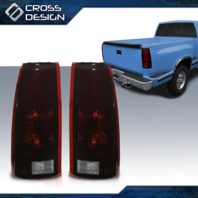  Fit For Chevy GMC C/K 1500 2500 3500 Pickup Suburban Smoke W/Bulbs Tail Lights - Image 1 of 4