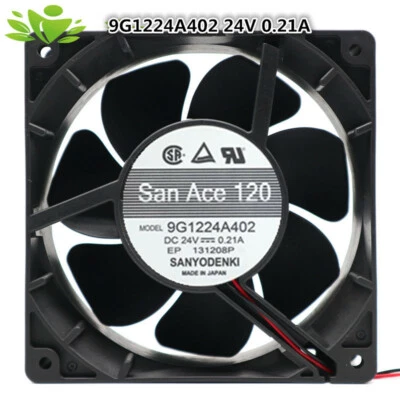 SANYO 9G1224A402 24V 0.21A 2-wire double ball inverter cooling fan - Image 1 of 4