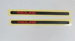 Calcomanía de manivela de vuelo BMX para bicicleta Redline línea roja rojo sobre negro nuevo de lote antiguo - Imagen 1 de 1