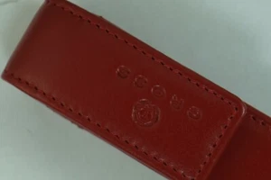 Cross Burgundy red Leather Pen Pouch / Case Matching Thread Color Combination, - Picture 1 of 9