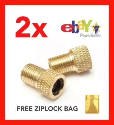 2x Bicycle Presta to Schrader Bike Valve Adapter - image 1 of 3