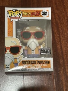 Funko Pop Dragon Ball Z Master Roshi Peace Sign FYE Exclusivo #381 - Imagen 1 de 6
