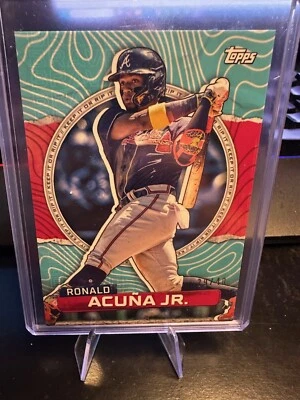 2023 Topps Rip #54 Ronald Acuña Jr. Aqua blue & red UNRIPPED 29/40 - Image 1 of 2