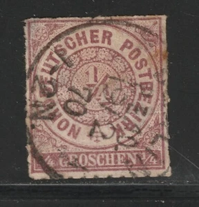 North German Confed. Lot 8: (#1 - F/VF - Used) Scott 2024 Catalog Val. $15.00 - Picture 1 of 1