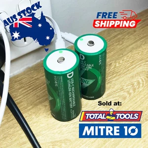 D Rechargeable Battery Portable with USB cable 2pack 1.5V 6750mWh - Picture 1 of 6