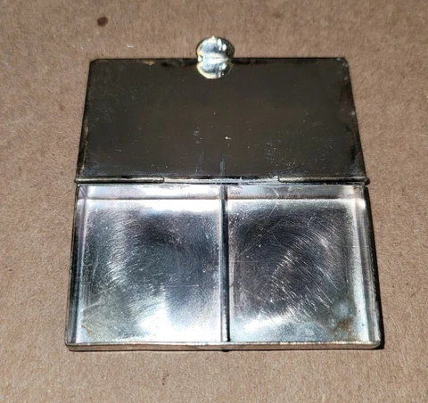 Vintage Doskow Sterling Silver Art Deco Pill Box, Stamp Box Cover