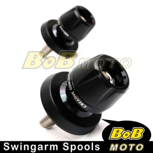 For Suzuki GSX650F 08-20 19 18 17 16 15 14 Rear Swingarm Spools Slider M8 Black - Imagen 1 de 6