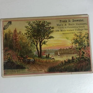 Frank D Brewster Victorian Trade Card Middletown Connecticut  VTC 3 - Picture 1 of 2