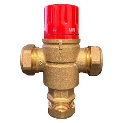 Underfloor Heating Mixing Valve 28mm Compression Hot & Cold Blending Mixer - Image 1 of 4