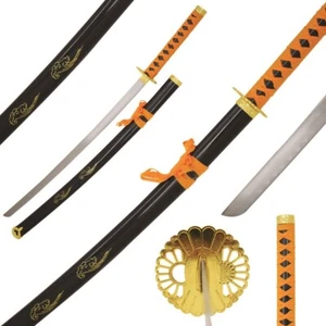 39" Two Tone Golden Samurai Ninja Katana Tactical Japanese Sword with Stand - Picture 1 of 6