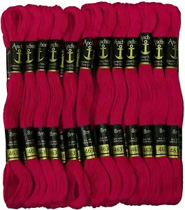 Magenta Anchor Cotton Thread Skeins / Floss Embroidery Cross Stitch Thread New - Picture 1 of 3