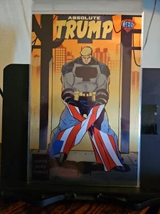 RARO CÓMIC Homenaje Original Batman Absoluto Donald Trump Metal PLATEADO - Imagen 1 de 1