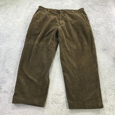 J Crew Pants Mens 38x26 Corduroy Green Straight Trouser Chino Casual Adult - Image 1 of 4
