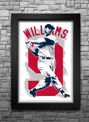 TED WILLIAMS art print/poster BOSTON RED SOX FREE S&H! JERSEY Cover