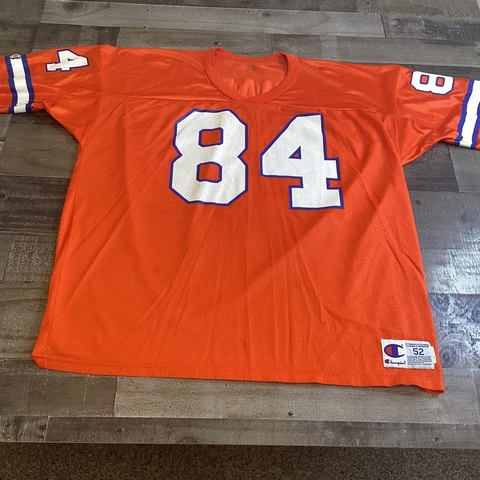 Vintage Denver Broncos CHAMPION Shannon Sharpe Jersey Size 52 Cover