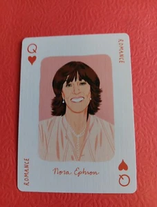 Nora Ephron Card Playing Card Queen Of Hearts Romance Movie Genius - Picture 1 of 2
