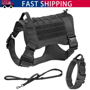 Military Tactical Dog Harness No Pull with Handle Large Heavy Duty Vest Working - Picture 1 of 42