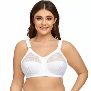 Ladies Plus Size Bra Minimiser Lace Full Coverage Firm Hold Non Padded Non Wired - Picture 1 of 37