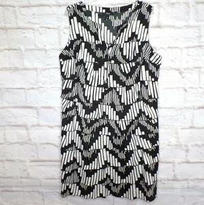Alfani Black & White Ruffled Tiered Dress Plus Size 16W - Picture 1 of 9