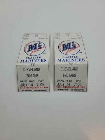 1990 Game #45 July 14 Kingdome Seattle Mariners Ticket Stubs bin eb1 Cover