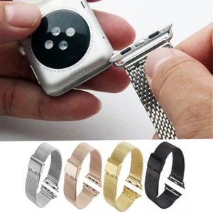 40/44/41/45 mm para correa de reloj Apple serie 7SE 6/5/4/3 hebilla banda de bucle milanesa - Imagen 1 de 22