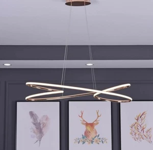 LUXUS ITALIENISCHER MODERNER LED VERCHROMTER LICHTKRONLEUCHTER ANHÄNGER 2022 - Bild 1 von 3