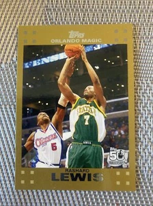 2007-08 Topps Gold Rashard Lewis 50th Anniversary Orlando Magic 0391 / 2007 - Bild 1 von 10