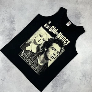 Camiseta sin mangas vintage Sex Pistols Punk Sid And Nancy Rock talla grande negra - Imagen 1 de 8