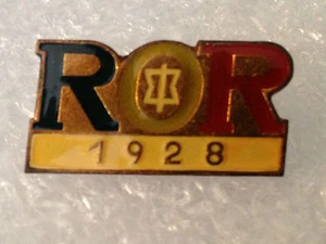 Vintage ROR Radio 1928 Romania Metal Enamel Pin Pinback - Picture 1 of 2