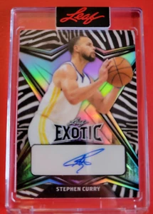 STEPHEN CURRY AUTÓGRAFO TARJETA AUTÉNTICA CERTIFICADA AUTOMÁTICAMENTE #d1/9 LEAF EXOTIC WARRIORS - Imagen 1 de 3