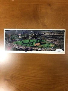 "Twilight at Shea" 8.5x3.5 Mets Signed by Barry Lyons & Others JSA Authenticated - Picture 1 of 8