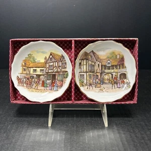 Vintage Tuscan Fine English Bone China Decorative Plates 4'' England - Set Of 2 - Picture 1 of 10