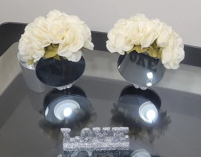 Juego de 3 decoraciones florales hechas a mano Bling Foto 1 de 4