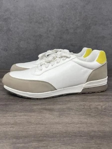 Kenneth Cole Reaction Shoes Mens Size 12 Ron Jogger White Tan Casual Comfort - Picture 1 of 15