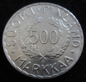 MDS FINLANDIA FINLANDIA 500 MARCOS 1952 "JUEGOS OLÍMPICOS", PLATA #U - Imagen 1 de 2
